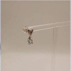 Topaz Diamond 925 Sterling Silver Teardrop Earrings 