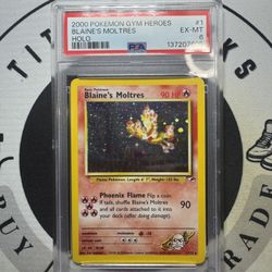 Blaine’s Moltres PSA 6 Pokémon Card 1/132