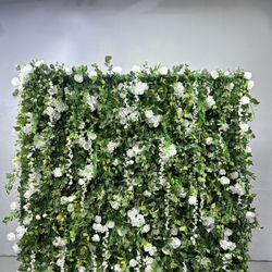 8’x8’ Vivid Green Leaves Floral Wall Wedding Backdrop
