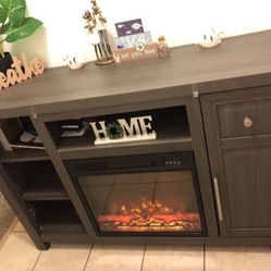 Nice Fireplace Console Bar Table (+Heater) 