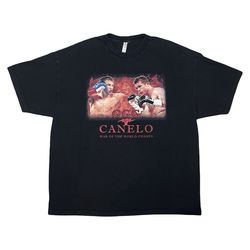 Canelo vs GGG Boxing T Shirt 2XL Black Red Fight Night Graphic Tee Shirt