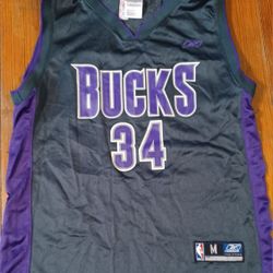 Ray Allen Jersey Youth Size Medium Milwaukee Bucks Reebok