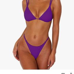 New Beautiful 🟣 Purple thong Bikini Size XL. See Photos. Cash Pickup Only 
