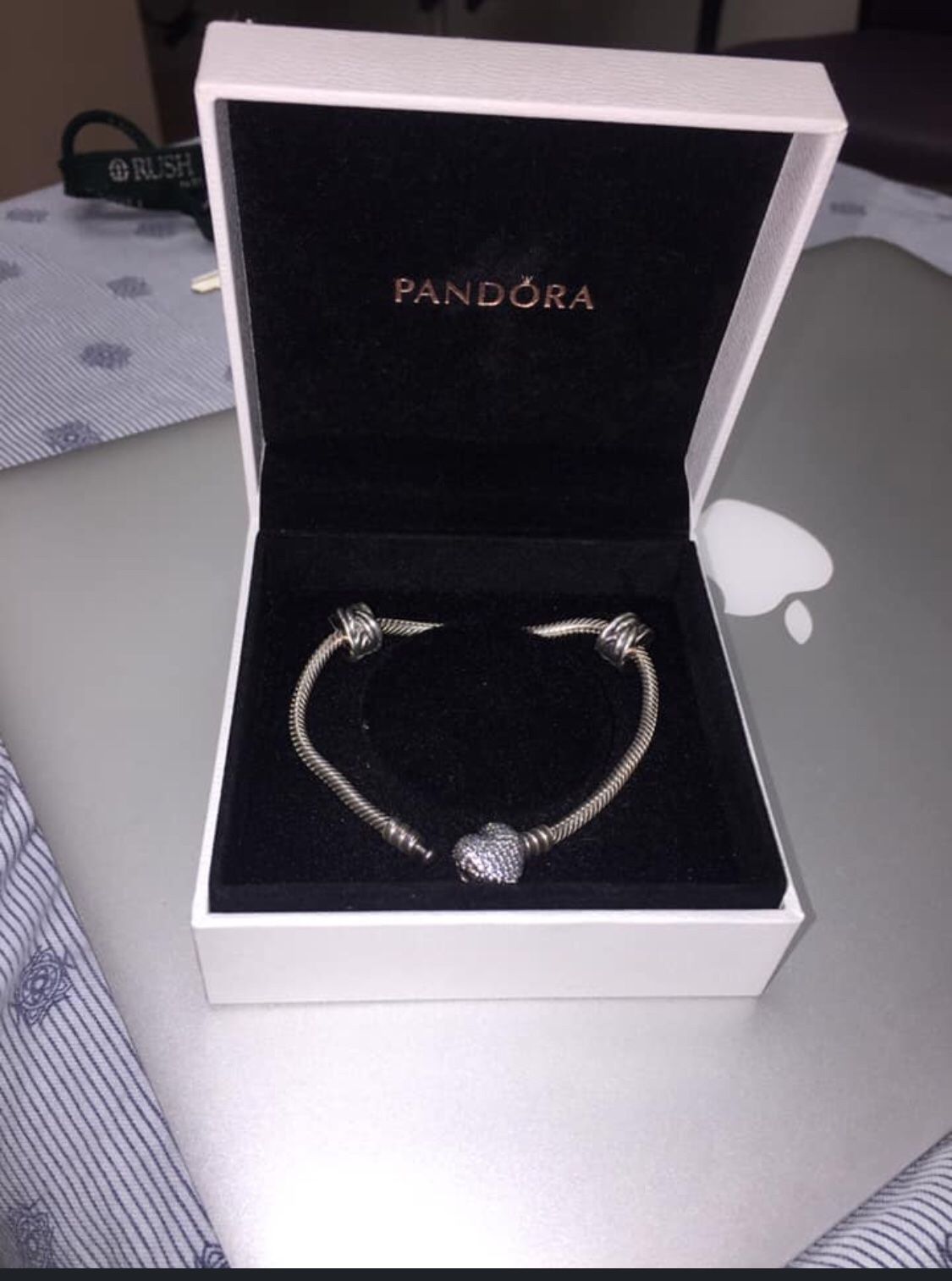 Sparkling Heart & Snake Bracelet PANDORA