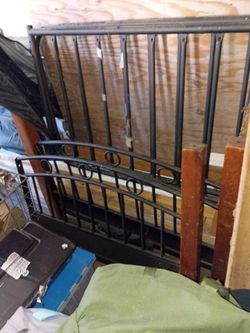 Twin bed frame and mattress