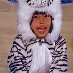 Chosun White Tiger Costume Children's 6-7 L - Vintage Halloween Costume