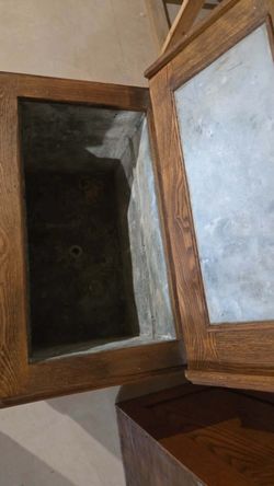 Antique Wood and Zinc Ice Box