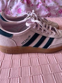 Pink And Navy Blue Striped Spezial Adidas