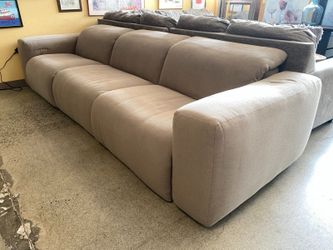 RESTORATION HARDWARE Blake Dove Fabric Power Recliner