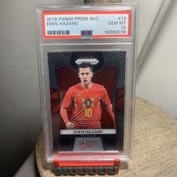 2018 Panini Prizm World Cup Eden Hazard Belgium PSA 10  