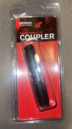 D’Addario PW-P047T ¼” Female to ¼” Female Stereo Adapter – Extend the Length of 1/4” Cables – High Quality Conductors Provide Convenience, Maximum Pow