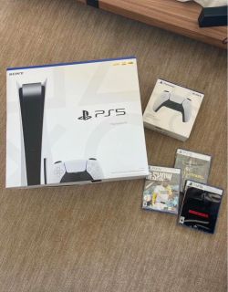 Brand New PS5 Console Disc Version Games + Controller