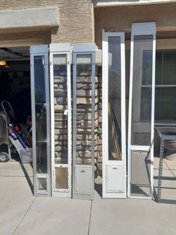 6ft-8ft Tall Pet Dog Cat Door Sliders $40-$75 each Doggy Door See All Photos Read Description