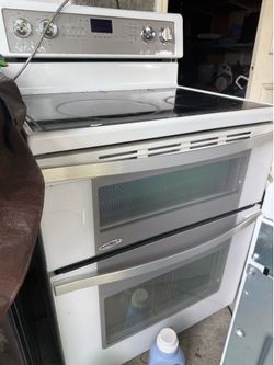 Stove with double oven