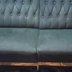 70" Tufted Velvet Futon Sofa Bed