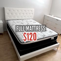 Full Size Pillow Top Bamboo Brand Mattress New