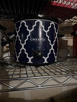 Crock-Pot Slow Cooker Navy Blue Geometric