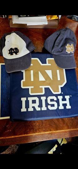 Notra Dame, the fighting irish, cushion and (med/lg) Caps, firm.
