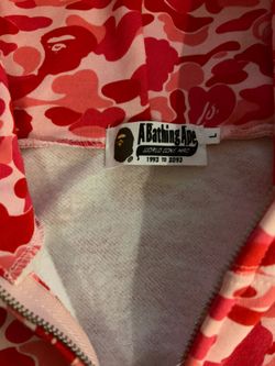 A Bathing Ape Men ABC Camo Bape Full Zip Hoodie pink