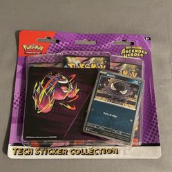 Pokémon Ascended Heroes 3 Pack Gastly Promo Tech Sticker Collection SEALED