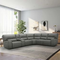 New Open Box Costco Sweeney Fabric 6 piece Power Reclining Sectional with Power Headrests 50 Off Costco Price for Sale in Spring Valley CA OfferUp