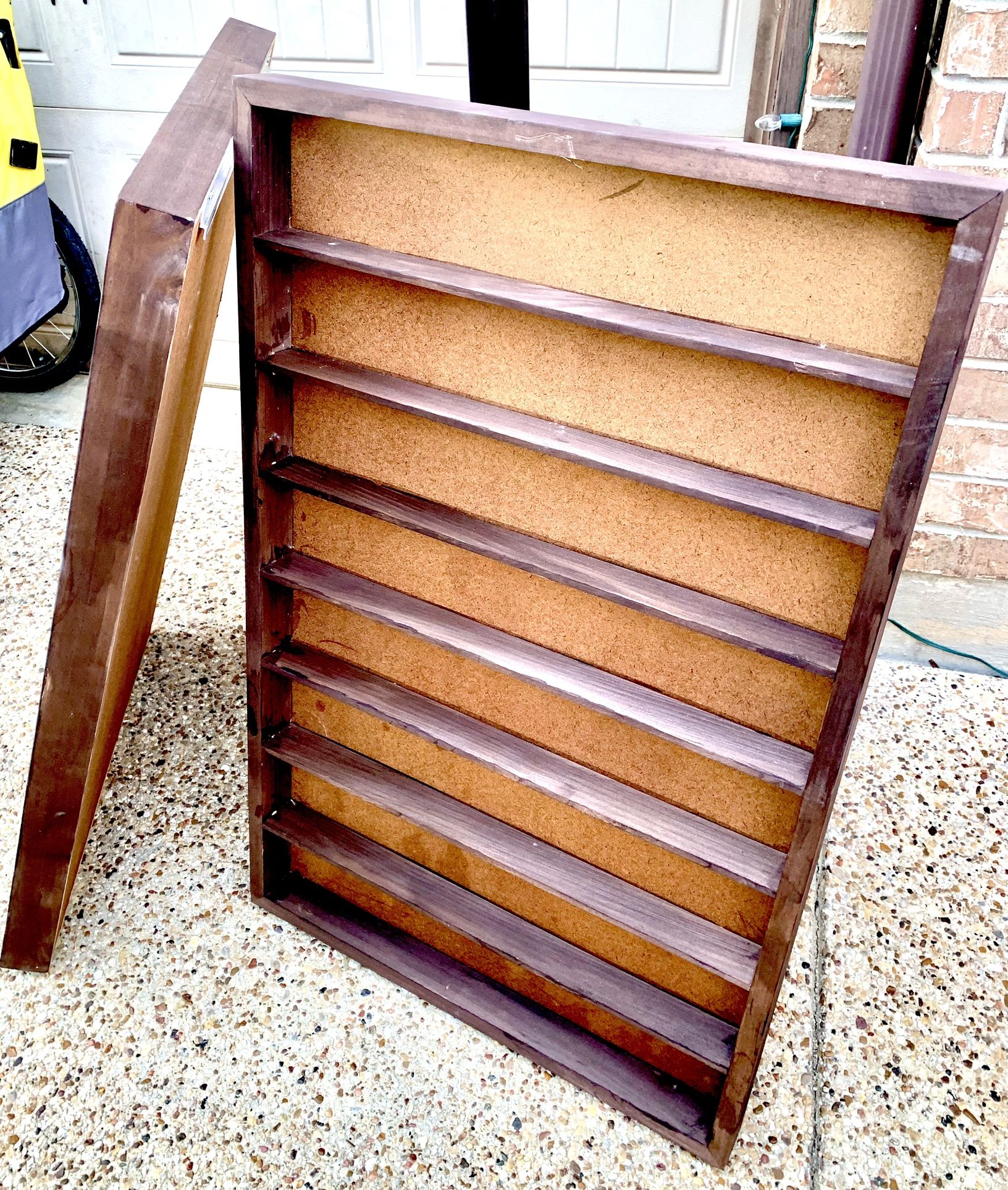 SOLID WOOD 🪵 DISPLAY RACK 3ft X 2ft X 2” Deep(great SHAPE & CONDITION:10/10)