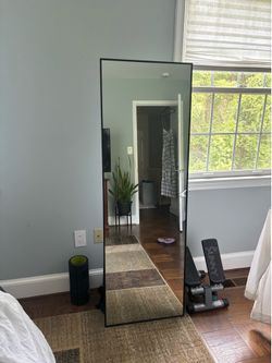 Black Modern Full Length Floor Mirror
