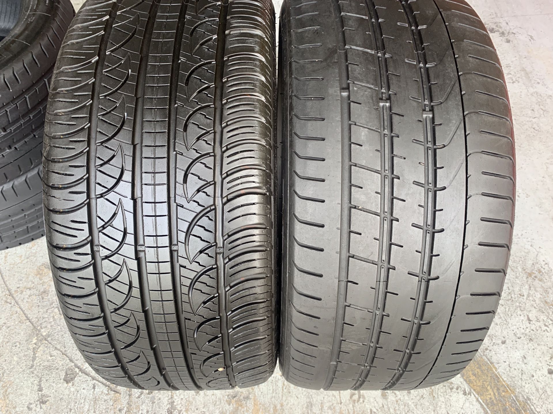 Two tires 275/40/20 Pirelli Tires with 60-90% left