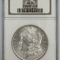 1896 S$1 MS64 NGC Graded Morgan Silver Dollar 