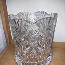 8.5" Vintage Cristal JG Durand French Cut Crystal Champagne Bucket Vase Starsw