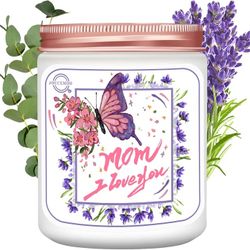 Mom candle Lavender Eucalyptus Soy Aromatherapy Candle 50 hour long burning