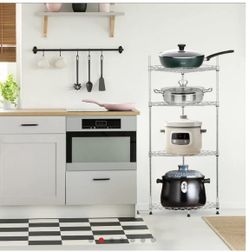 Brand New Carbon Steel 4-Tier Corner Shelf | Space-Saving Storage Solution