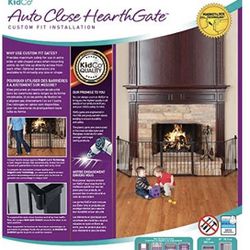 KidCo G6602 Hearth Gate Black Bundle Fits 137" (2) Items (1) G3111 Hearth Gate and (1) G4301 9" Extension