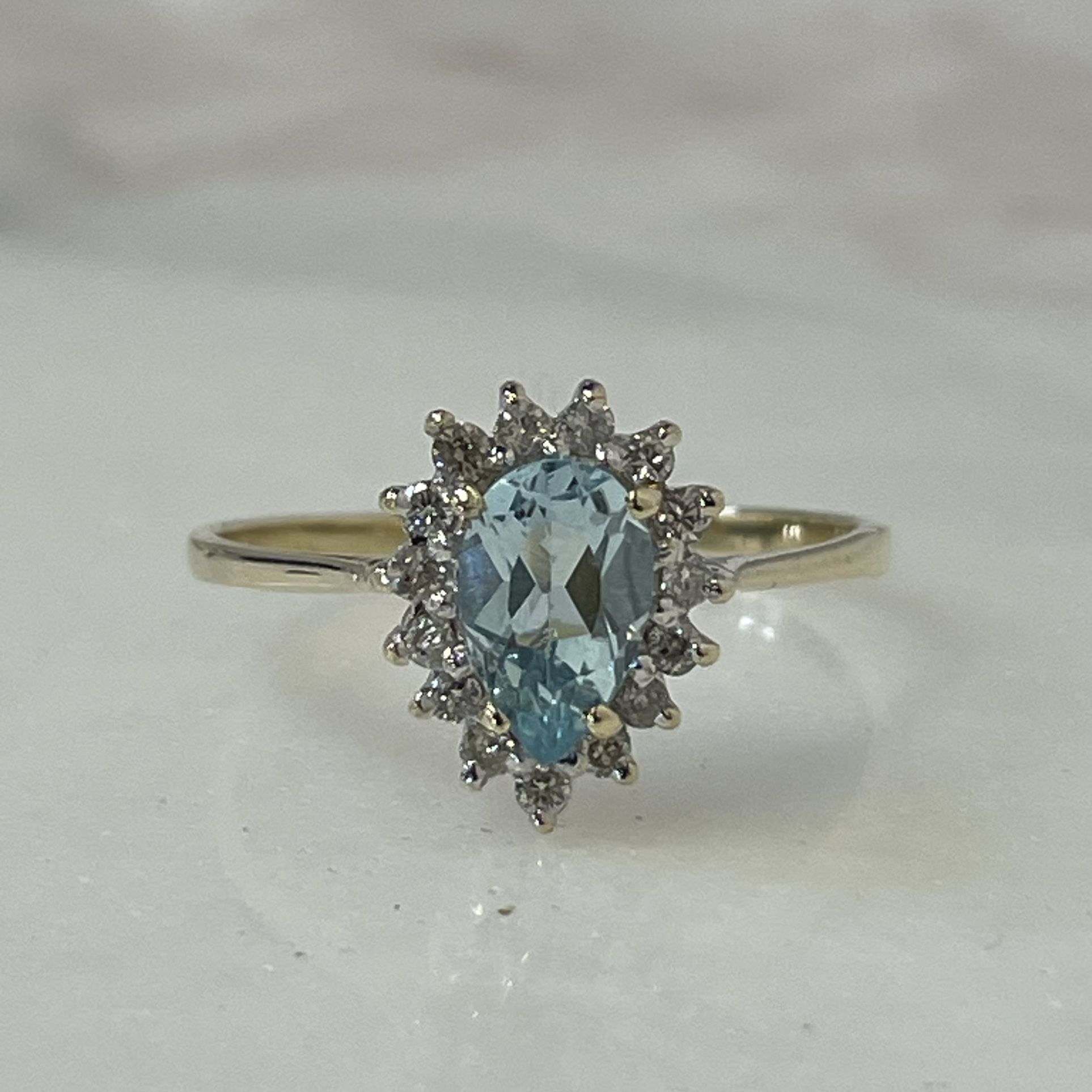 14k Aqua Colored Stone Ring for Sale in Stuart, FL - OfferUp
