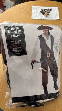 Shiver Me Timbers Pirate Costume Adult Standard