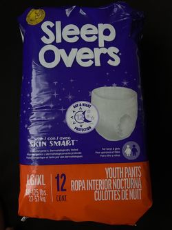 FREE SleepOvers Youth Pants – LG/XL (60–125 lbs) – 12 Count