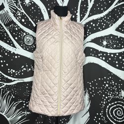 Banana Republic Women’s Pink Quilted Padded Full Zip Vest Size S