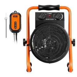 Greenhouse Heater with Digital Thermostat, 1500W Electric Outdoor Heater
