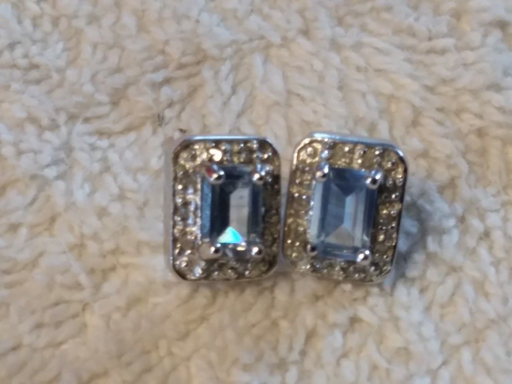 Real Diamond's and semi precious stones earings