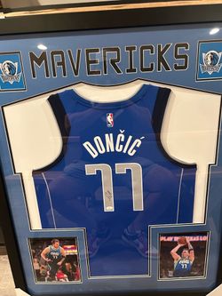 Luka Doncic Signed Authentic Dallas Mavericks Jersey - Professionally Framed - Authenticated