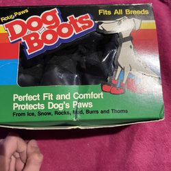 Large Black Dog Boots