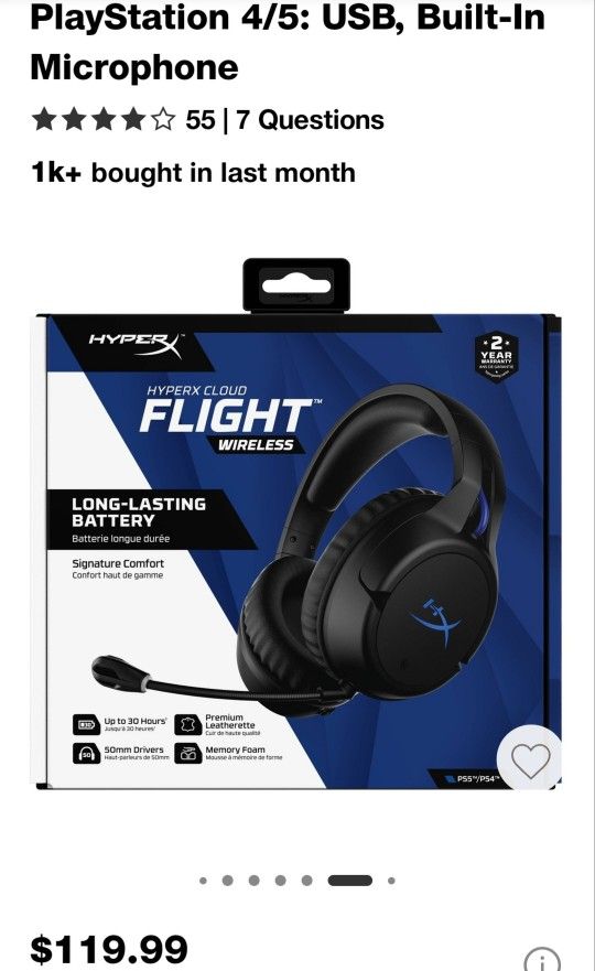 PS5/PS4 HYPER CLOUD FLIGHT WIRELESS