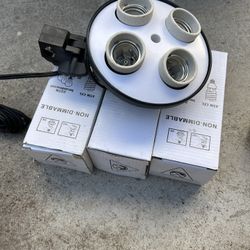 4-in 1 E27 Base Socket Splitter Light Lamp 