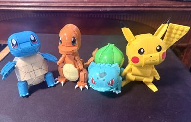 Mega Construx Pokemon Squirtle Charmander, Bulbasaur, Pikachu