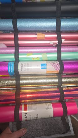 HUGE Cricut Vinyl Lot – 50+ Rolls/Pieces – Permanent, Removable, Glitter, Holographic & More