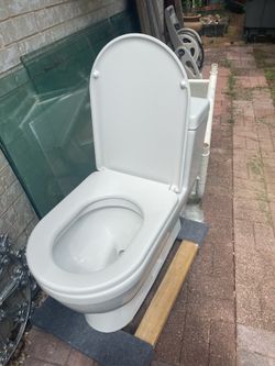 Nice one piece white toilet