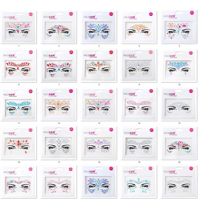 Self Adhesive FaceGems Pack Of 21