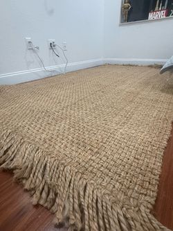 Rug handwoven jute 5x8