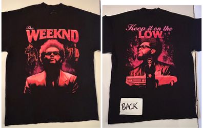 The Weeknd T-shirt Front And Back Graphics Adult Size Large