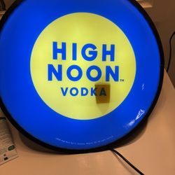 18" High Noon Vodka Light Up Sign 